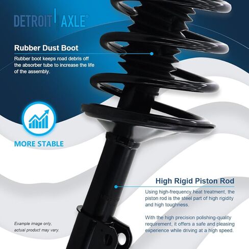 Detroit Axle - 8pc Struts Kit for 1992-1996 Toyota Camry [Sedan and Coupe Models 2.2L] ، Front Real 4 Struts W/Coil Springs 4 Sway Bar Links 1993 1994 1995 Replication Struts Shocks in Saudi Arabia