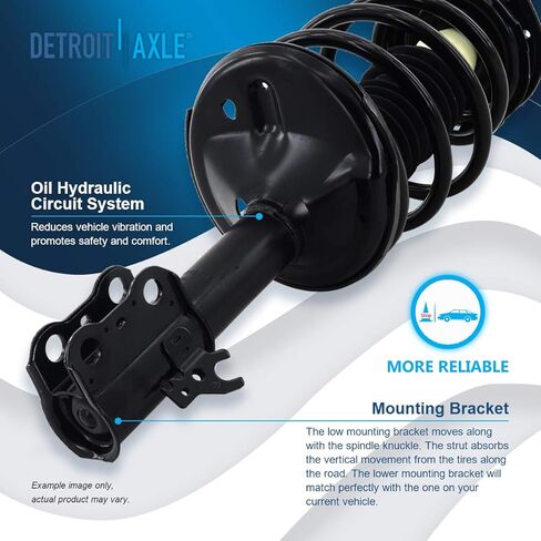 Detroit Axle - 8pc Struts Kit for 1992-1996 Toyota Camry [Sedan and Coupe Models 2.2L] ، Front Real 4 Struts W/Coil Springs 4 Sway Bar Links 1993 1994 1995 Replication Struts Shocks in Saudi Arabia