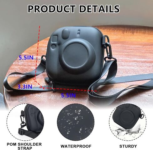 Hard Case Inside Size 5.67x4.09 inches for Fujifilm Instax Mini Link 3 Liplay EVO for Kodak Printomatic Digital Instant Film Print Camera and Student Digital Travel Camera(Black) (No Camera) in Saudi Arabia