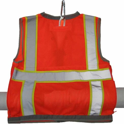 SV2800 ، ANSI/ISEA Class 2 ، Surfaceor Safety Stest ، عاكس W/الأصفر الربط ، 9 جيوب (iPad) ، Neon Orange in Saudi Arabia