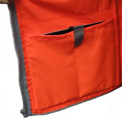SV2800 ، ANSI/ISEA Class 2 ، Surfaceor Safety Stest ، عاكس W/الأصفر الربط ، 9 جيوب (iPad) ، Neon Orange in Saudi Arabia