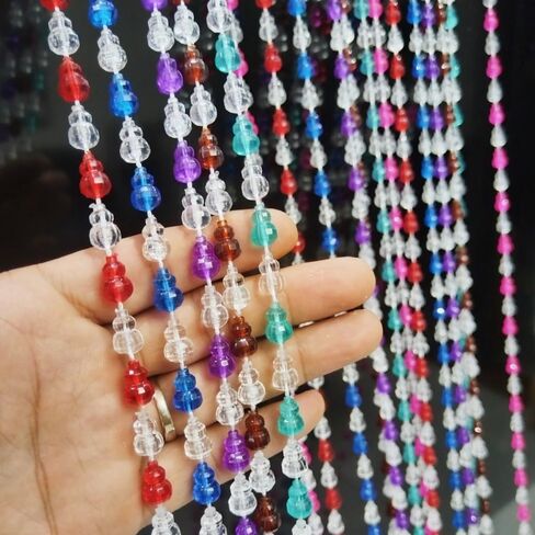 AVE Splited Startain Mostainways Star Acrylic Hanging Door Beads String Streains Tassel Room Divide Decord Decore for Doorwway Window Room Wedding 055HL (Colorfll) in Kuwait