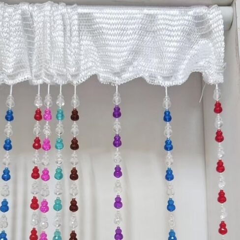 AVE Splited Startain Mostainways Star Acrylic Hanging Door Beads String Streains Tassel Room Divide Decord Decore for Doorwway Window Room Wedding 055HL (Colorfll) in Kuwait
