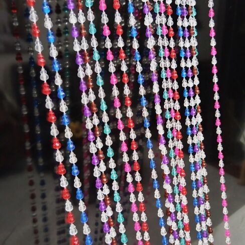 AVE Splited Startain Mostainways Star Acrylic Hanging Door Beads String Streains Tassel Room Divide Decord Decore for Doorwway Window Room Wedding 055HL (Colorfll) in Kuwait