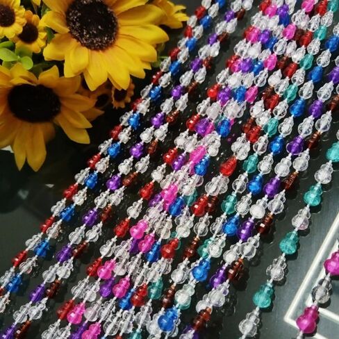 AVE Splited Startain Mostainways Star Acrylic Hanging Door Beads String Streains Tassel Room Divide Decord Decore for Doorwway Window Room Wedding 055HL (Colorfll) in Kuwait