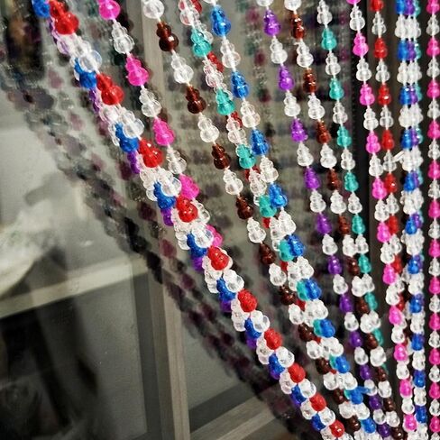 AVE Splited Startain Mostainways Star Acrylic Hanging Door Beads String Streains Tassel Room Divide Decord Decore for Doorwway Window Room Wedding 055HL (Colorfll) in Kuwait