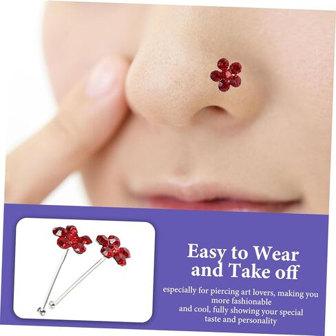 20pcs الأنف الملونة أنف ثقب المجوهرات الزخرفية الأنف للنساء مريحة إكسسوارات قضبان ناعمة للأصدقاء in Kuwait