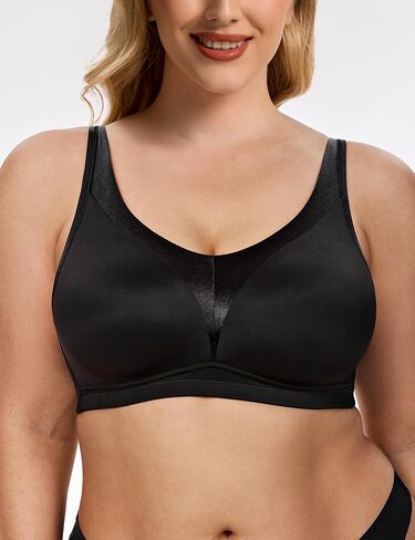 Wingslove Women's Wireless Bras Full Coverage No Underwire Unlined Smooth Comfort Minimizer Bra Plus Size Non Padded Support in Saudi Arabia