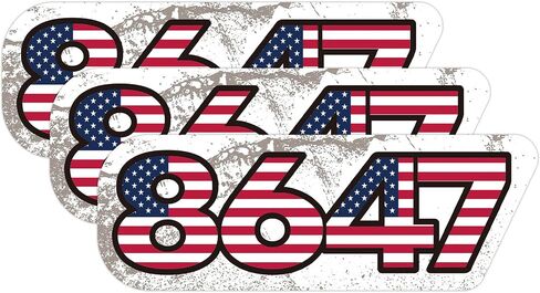 3pcs 8647 Car Magnets ، ملصقات العلم الأمريكي ، حملة ملصقات الصدمات السياسية المغناطيسية للسيارات والشاحنات والمركبات (النمط ب) in Kuwait
