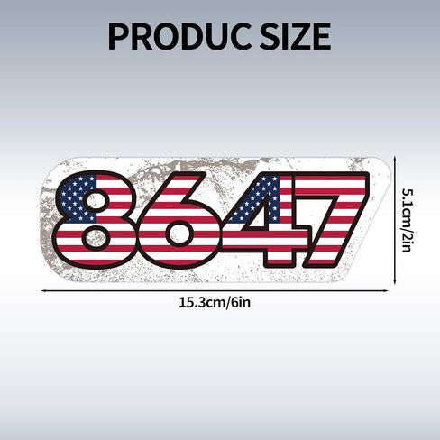 3pcs 8647 Car Magnets ، ملصقات العلم الأمريكي ، حملة ملصقات الصدمات السياسية المغناطيسية للسيارات والشاحنات والمركبات (النمط ب) in Kuwait