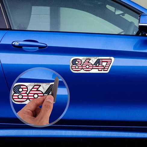 3pcs 8647 Car Magnets ، ملصقات العلم الأمريكي ، حملة ملصقات الصدمات السياسية المغناطيسية للسيارات والشاحنات والمركبات (النمط ب) in Kuwait
