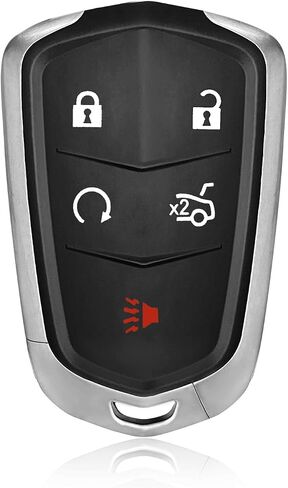 استبدال لعام 2017 2018 2019 2020 Cadillac ATS-V CT6 Plug-in CTS-V XTS KEY FOB CONTROL HYQ2EB 5 Buttons 433MHz in Saudi Arabia