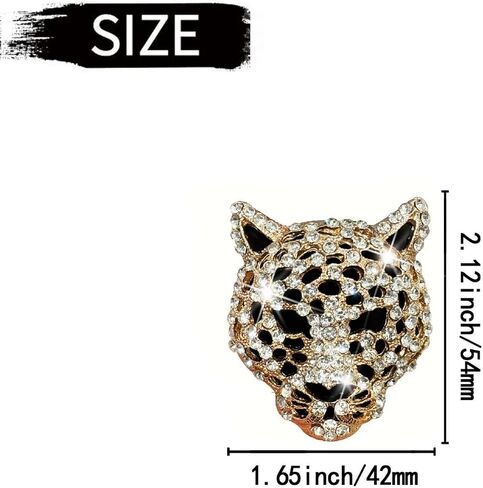 2 Pcs Golden Bling Leopard Air Fresheners, Crystal Car Diffuser Vent Clip Rhinestone Decoration for Women, Auto Accessories, Automotive Air Fresheners in Saudi Arabia