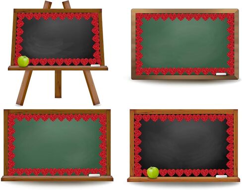 Whaline 65.6ft Preppy Face Face Bulletin Board Borders Glitter Pastel Smile Face Die Cut Trim Ther in Saudi Arabia