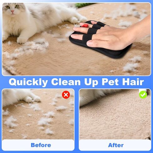 AIERSA Pet Hair Removal Tool, Static Removal Gloves for Pet Hair, Dog and Cat Hair Remover Set for Couch, Clothes, Car Detailing, Carpet, Bed, Bedding, Furniture in Saudi Arabia