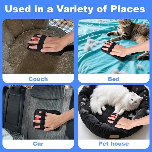 AIERSA Pet Hair Removal Tool, Static Removal Gloves for Pet Hair, Dog and Cat Hair Remover Set for Couch, Clothes, Car Detailing, Carpet, Bed, Bedding, Furniture in Saudi Arabia