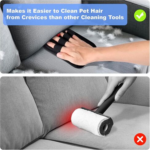 AIERSA Pet Hair Removal Tool, Static Removal Gloves for Pet Hair, Dog and Cat Hair Remover Set for Couch, Clothes, Car Detailing, Carpet, Bed, Bedding, Furniture in Saudi Arabia