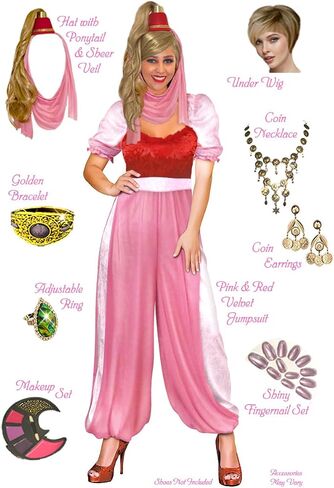 Sanctuarie Designs بالإضافة إلى حجم Genie Halloween Costume & Wig Ponytail Hat in Kuwait