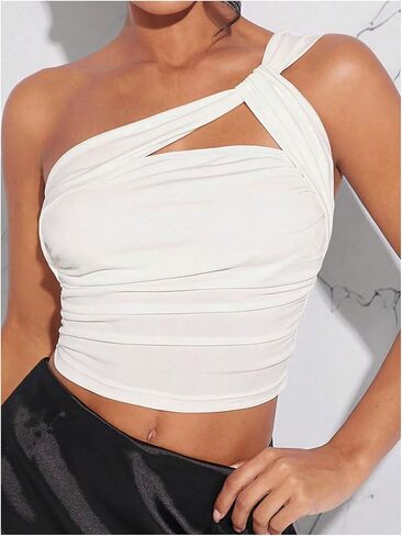 Soly Hux للسيدات One Tank Top Olcyveless مقطوعة من قمم المحاصيل المجهزة in Kuwait