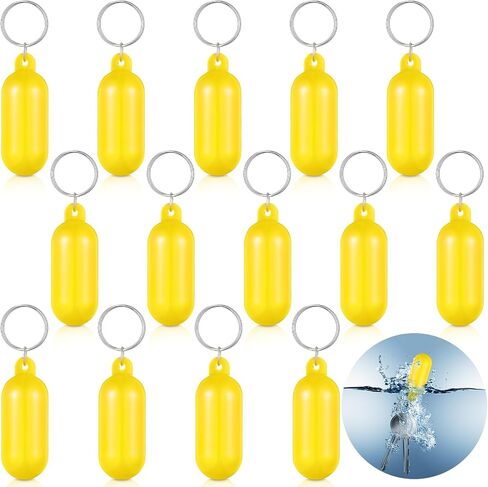 Tondiamo 14 Pcs Boat Floating Keychain, 2.56 x 0.98 Inch Colorful Float Key Pendant, Oval Shape Boat Key Ring Floating Key Chain for Boating Sailing Kayak Surfing Fishing Outdoor Water Sport Accessory in Saudi Arabia