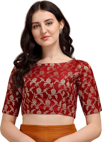 Indian Women's Traditional Style Designer Readymade Saree Blouse in Saudi Arabia