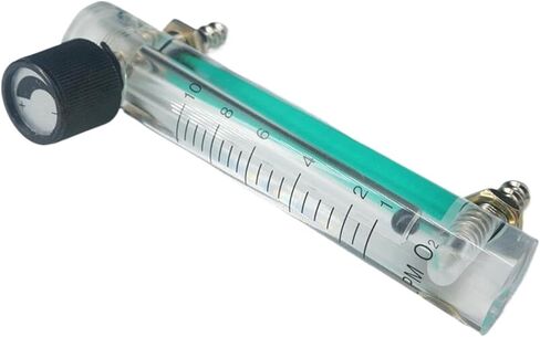 1Pcs 1-10L/min LZM-6T Acrylic Panel Gas Air Oxygen Flowmeter Rotameter With Control Valve 8mm Hose Barb 116mm Length in Saudi Arabia