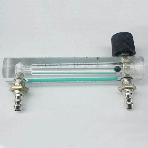 1Pcs 1-10L/min LZM-6T Acrylic Panel Gas Air Oxygen Flowmeter Rotameter With Control Valve 8mm Hose Barb 116mm Length in Saudi Arabia