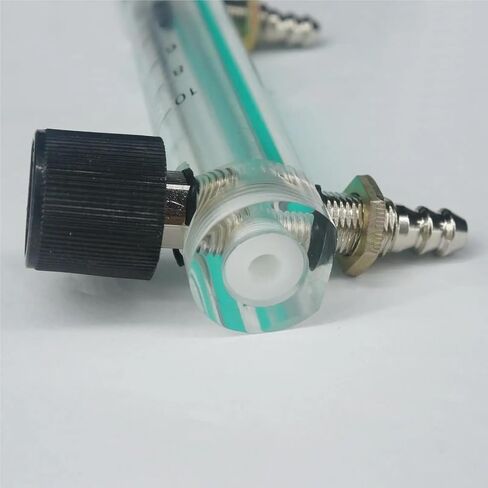 1Pcs 1-10L/min LZM-6T Acrylic Panel Gas Air Oxygen Flowmeter Rotameter With Control Valve 8mm Hose Barb 116mm Length in Saudi Arabia