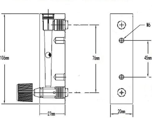1pcs 25-600ml/min 0.1-2l/min دفع في ملائمة 6-10 مم أنبوب الأنبوب الأكريليك LZM-6T CO2 Rotameter مع صمام (0.1-1.5 LPM ، Fit Tube OD 10mm) in Saudi Arabia