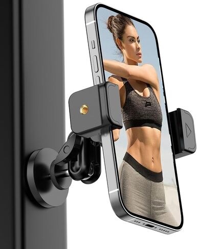 Gym Magnetic Phone Holder, 360°Adjustable, Magnetic Phone Holder for Gym Accessory for Men and Women Gift, Compatible with 4-7" Smartphones in Saudi Arabia