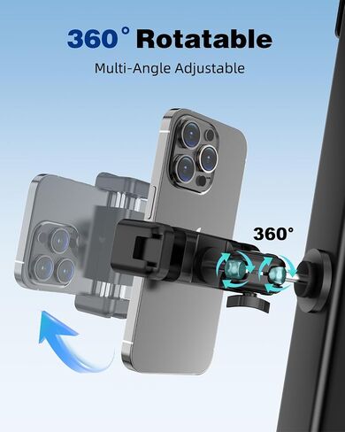 Gym Magnetic Phone Holder, 360°Adjustable, Magnetic Phone Holder for Gym Accessory for Men and Women Gift, Compatible with 4-7" Smartphones in Saudi Arabia