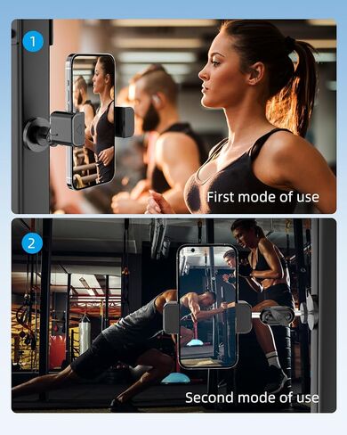 Gym Magnetic Phone Holder, 360°Adjustable, Magnetic Phone Holder for Gym Accessory for Men and Women Gift, Compatible with 4-7" Smartphones in Saudi Arabia