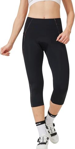 Santic Women's Bike Pants 4D Padded Cycling Capris Shorts 3/4 Biking Tights Bicycle Capris in Kuwait