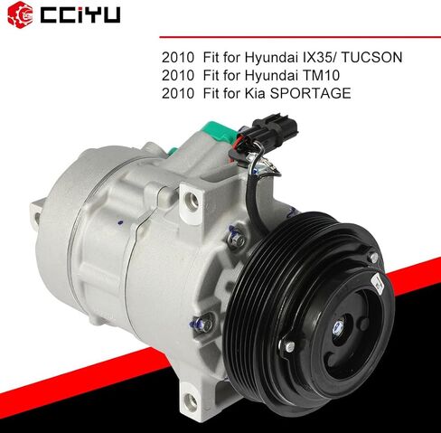 CCIYU AC ضاغط مع القابض 11231C 2011-2015 FIT لـ HYUNDAI TUCSON 2.0L 2.4L 2011-2016 FIT لـ KIA Sportage 2.0L 2.4L ضاغط تكييف الهواء 977012S000 in Saudi Arabia