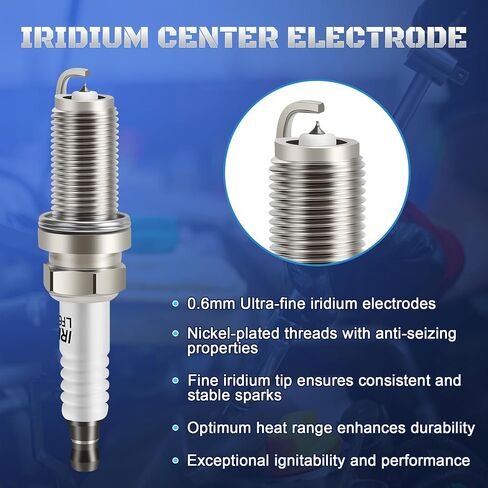 Iridium Spark Plugs 6 حزمة متوافقة مع 2006-2015 لكزس IS250 IS350 GS350 GS450H V6 2.5L 3.5L 2007 2008 2008 2010 2012 2013 2014 2015 استبدال 6858 ، DFH6B11A in Saudi Arabia