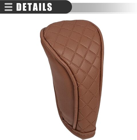 Motoforti Universal Car Manual Gear Shift Cover Trim with Zipper Shift Knob Cover Gear Stick Cover Shift Gear Cover Interior Decorative Accessories, Fashionable, Faux Leather, Brown in Saudi Arabia