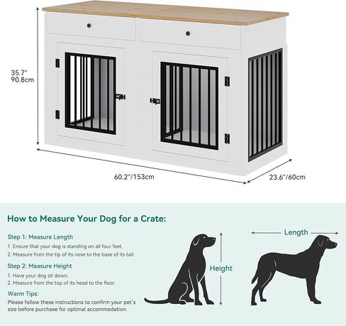 Yitahome Dog Dog Crate Furniture للكلاب الكبيرة ، الطاولة الجانبية ، الكلاب الحديثة في داخلي يصل إلى 80 رطلاً ، قفص الكلب من الحطب 2-في 1 مع أعلى مقاومة للماء ، زوايا أمان ، قفل فولاذي ، 43 "لتر ، غريج. in Kuwait