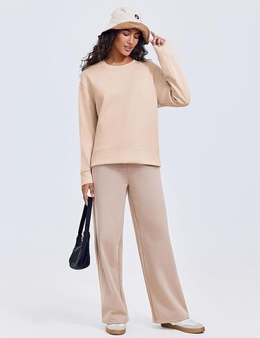 PINSPARK Soft Crewneck Sweatshirt for Women Long Sleeve Lightweight Pullover Yoga Casual Sweatshirts Fall Fashion 2025 in Saudi Arabia
