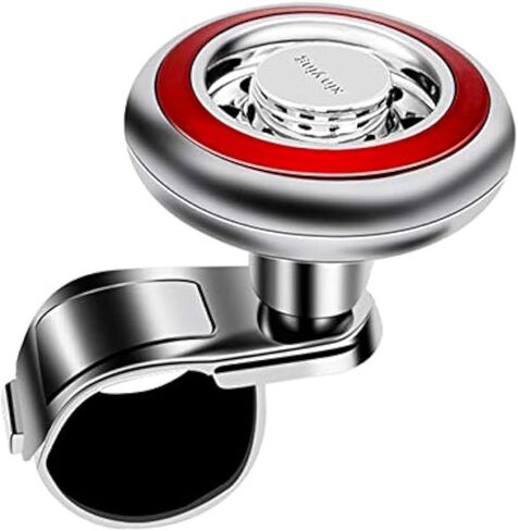 Non Slip 360 Degree Booster Knob Suicide Knob for Car Spinner Suicide Knob (Red) Steering Wheel Booster Knob Booster Ball in Saudi Arabia