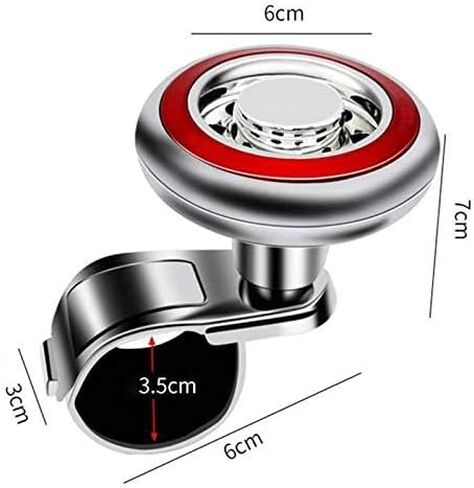 Non Slip 360 Degree Booster Knob Suicide Knob for Car Spinner Suicide Knob (Red) Steering Wheel Booster Knob Booster Ball in Saudi Arabia