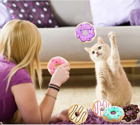 CiyvoLyeen 6Pcs Birthday Themed Catnip Toys Cat Birthday Gift Kitten Interactive Toys for Cat Lover Cake Crown Fish Soft Plush Catmint Pet Supplies Kitty Chew Kick Toys in Saudi Arabia