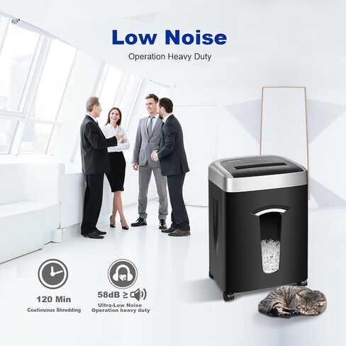 150 Sheet Auto-Feed Micro Cut Paper Shredder for Home Office Use, P-5 Super High Security (5/64 x 19/32 inches), Large 6-Gallon Bin, 20-Min Continuous Run, 55dB Ultra-Quiet, White in Saudi Arabia