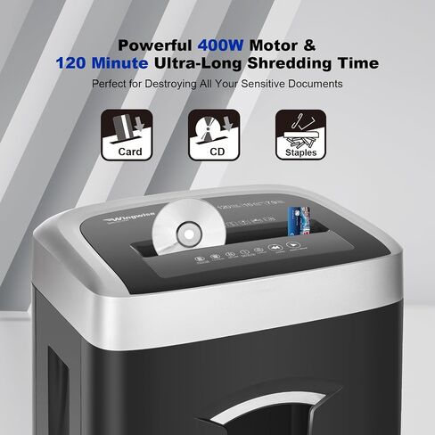 150 Sheet Auto-Feed Micro Cut Paper Shredder for Home Office Use, P-5 Super High Security (5/64 x 19/32 inches), Large 6-Gallon Bin, 20-Min Continuous Run, 55dB Ultra-Quiet, White in Saudi Arabia