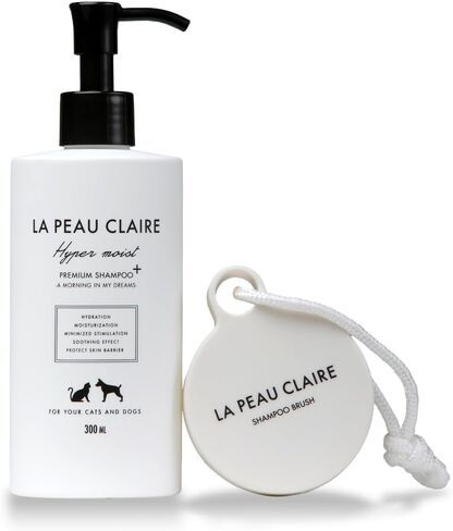 Hypoallergenic Dog Shampoo and Conditioner in 1, Cat Shampoo, Moisturizing, Tear-Free for Sensitive Skin, Puppies, with Pet-Friendly Fragrance, Includes Silicone Bath Brush in Saudi Arabia