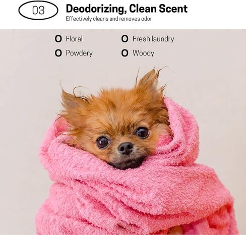 Hypoallergenic Dog Shampoo and Conditioner in 1, Cat Shampoo, Moisturizing, Tear-Free for Sensitive Skin, Puppies, with Pet-Friendly Fragrance, Includes Silicone Bath Brush in Saudi Arabia