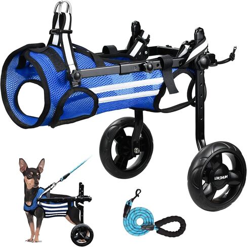 2024 Upgraded Dog Wheelchair for Back Legs Small Wheelchair for Dogs with Disabled Hind Legs Walking Dog Carts with Wheels in Saudi Arabia