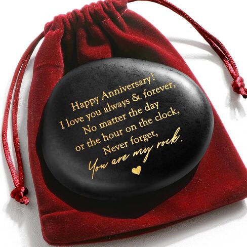 Happy Anniversary Rock Gifts,Anniversary Presents for Men Women,Anniversary Presents for Couple,Anniversary Wedding Gift,Gifts for Husband Wife,Couple Gifts,Aniversario Gift for Him Her,Romantic Gifts in Saudi Arabia