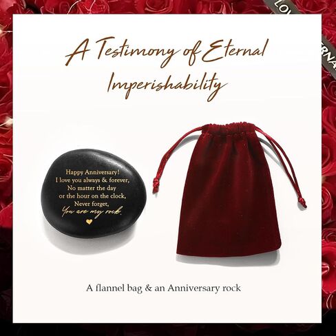 Happy Anniversary Rock Gifts,Anniversary Presents for Men Women,Anniversary Presents for Couple,Anniversary Wedding Gift,Gifts for Husband Wife,Couple Gifts,Aniversario Gift for Him Her,Romantic Gifts in Saudi Arabia