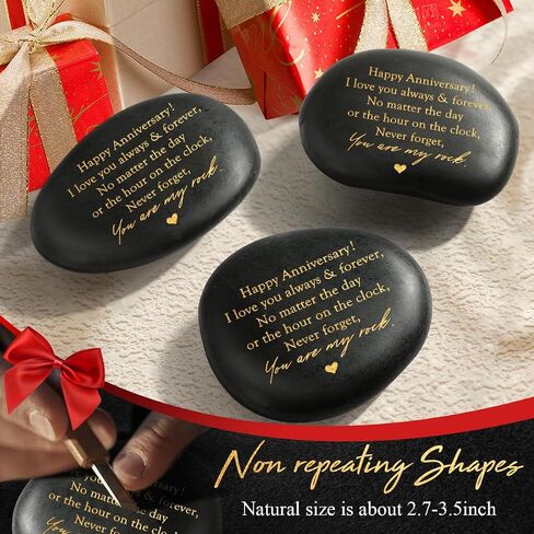 Happy Anniversary Rock Gifts,Anniversary Presents for Men Women,Anniversary Presents for Couple,Anniversary Wedding Gift,Gifts for Husband Wife,Couple Gifts,Aniversario Gift for Him Her,Romantic Gifts in Saudi Arabia