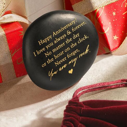 Happy Anniversary Rock Gifts,Anniversary Presents for Men Women,Anniversary Presents for Couple,Anniversary Wedding Gift,Gifts for Husband Wife,Couple Gifts,Aniversario Gift for Him Her,Romantic Gifts in Saudi Arabia